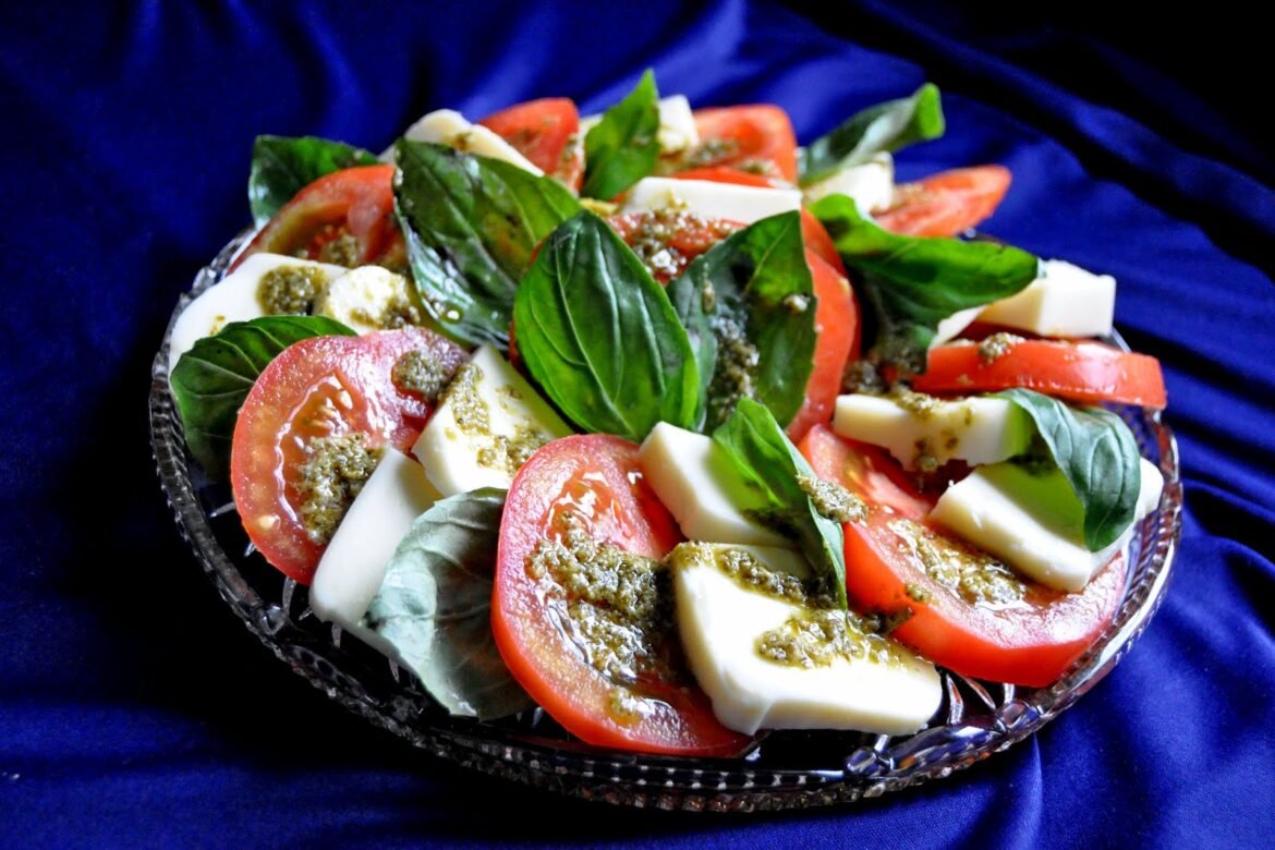 Caprese Salad with Pesto Drizzle